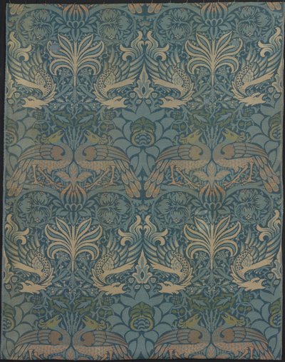 Panneau intitulé Paon et Dragon - Designed by William Morris