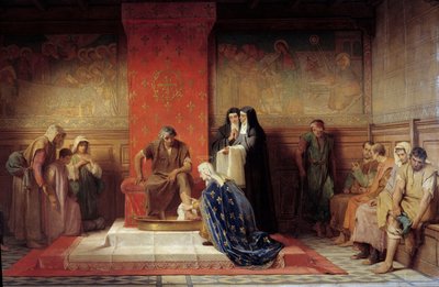 Sainte Élisabeth de France lavant les pieds des pauvres - Desire Francois Laugee