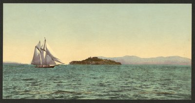Alcatraz et le Golden Gate, San Francisco - Detroit Photographic Co.