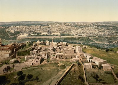 Vue générale, Jérusalem, Terre Sainte, vers 1890-1900 - Detroit Photographic Co.