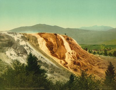 Terrasse de Jupiter, Parc de Yellowstone, vers 1902 - Detroit Photographic Co.