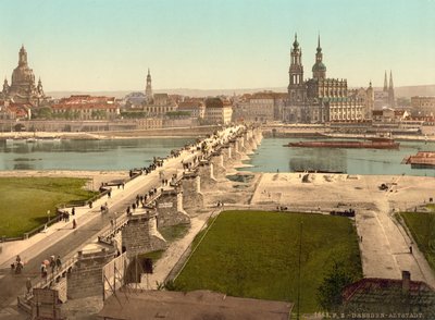 Altstadt, vue du ministère de la Guerre, Dresde, Allemagne, c.1900 - Detroit Publishing Co.