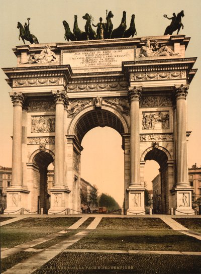 Arc de la Paix, Milan, Italie, c.1900 - Detroit Publishing Co.