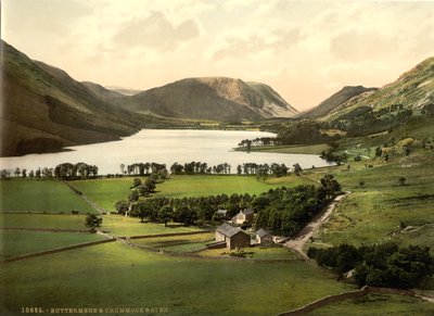 Buttermere et Crummock Water, Lake District, Angleterre, c.1900 - Detroit Publishing Co.