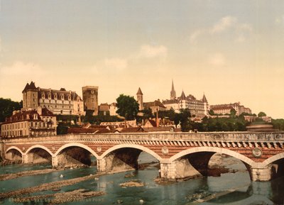 Le château et le pont, Pau, Pyrénées - Detroit Publishing Co.