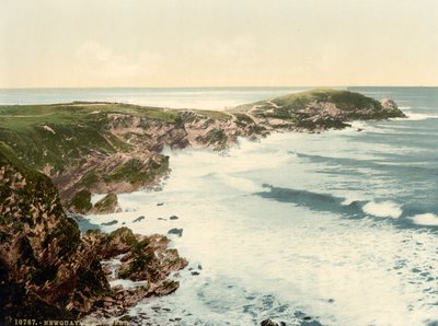 Towan Head, Newquay, Cornouailles, Angleterre - Detroit Publishing Co.