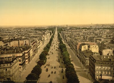 Avenue des Champs-Élysées, Paris, vers 1890-1900 (photochromie) - Detroit Publishing Co.