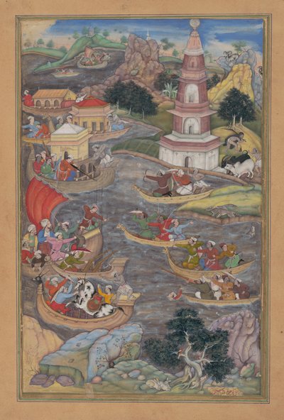Alexandre combat une bataille navale, Folio d