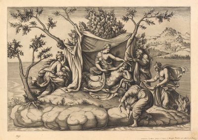 Latone donnant naissance à Apollon et Diane sur l