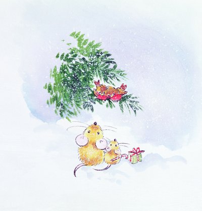 Souris et rouges-gorges de Noël - Diane Matthes
