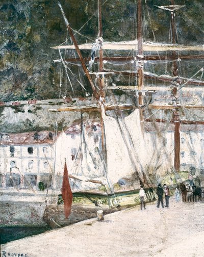 Vue du port de San Sebastian en Espagne - Diario or Dario de Regoyos y Valdes