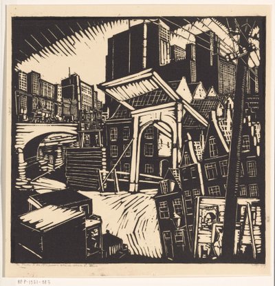 La vieille et la nouvelle ville - Dick Ket (signed by artist)