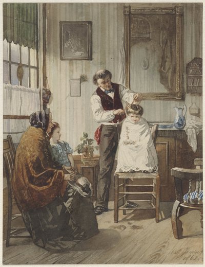 Enfant chez le coiffeur - Diederik Franciscus Jamin