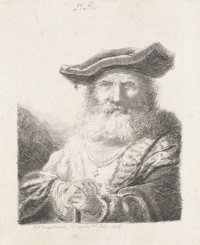 Vieil homme avec béret - Diederik Jan Singendonck