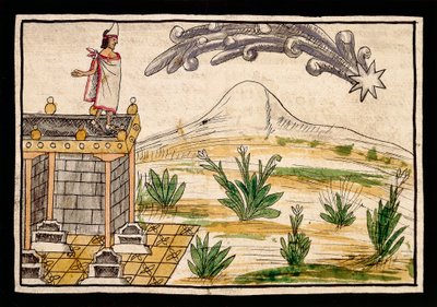 Montezuma observant la comète, miniature de l