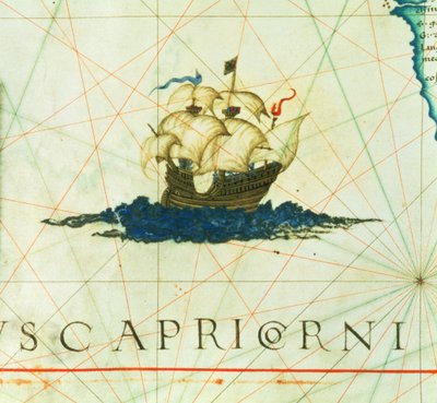 Galion en pleine voile, détail de 