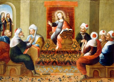 Le Christ et les docteurs - Diego Quispe Tito