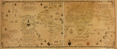 Carte universelle contenant tout ce qui a été découvert du monde jusqu