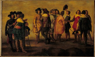 Conversation ou réunion de treize personnages - Diego Rodriguez de Silva y (after) Velazquez