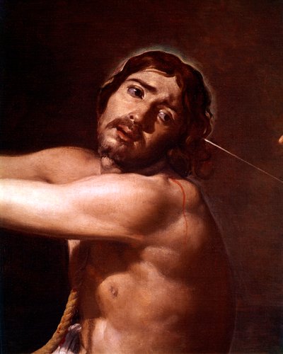 Détail de Christ après la flagellation contemplé par l