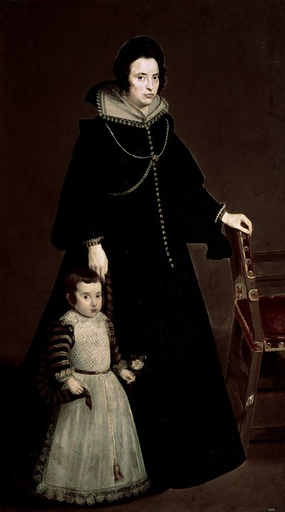 Portrait de Doña Antonia de Ipeñarrieta avec un fils, c.1631 - Diego Rodriguez de Silva y Velazquez