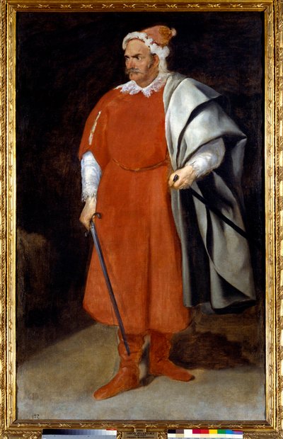 Portrait du bouffon Cristobal de Castaneda vêtu en turc (Barbarroja ou Barbe Rouge) - Diego Velázquez