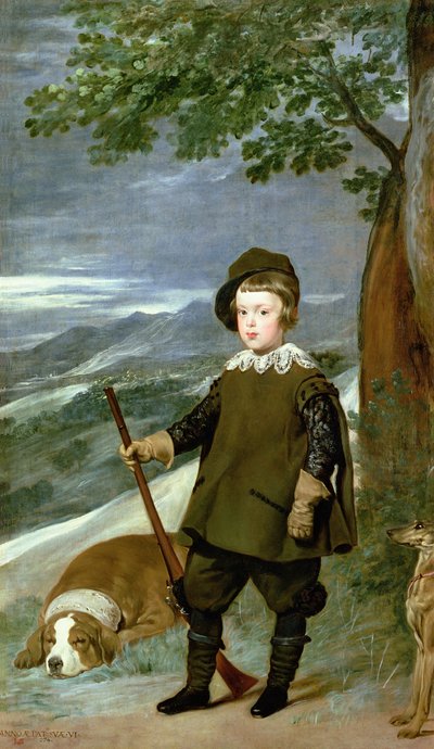Prince Balthasar Carlos habillé en chasseur, 1635-36 - Diego Velázquez