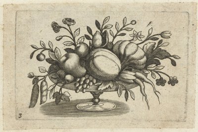 Fruits sur un plateau (Fruchtenbuchlein zum Reisen dienlich) - Dietrich Krüger (attributed to)