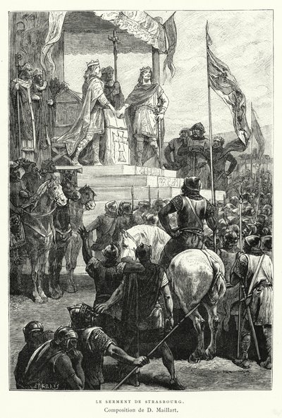 Le Serment De Strasbourg (gravure) - Diogene Ulysse Napoleon Maillart