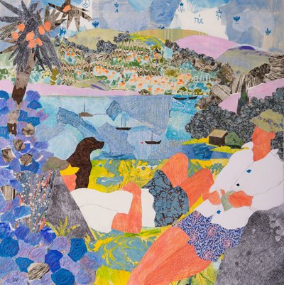 Au bord de la mer, 2017 (collage) - Dione Verulam