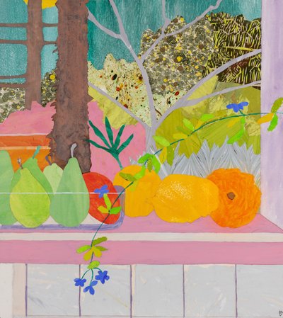 Quarantaine au paradis (collage) - Dione Verulam