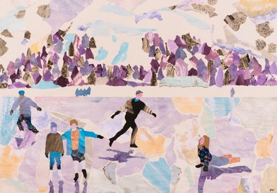 Skating en plein air, 2015 (collage) - Dione Verulam