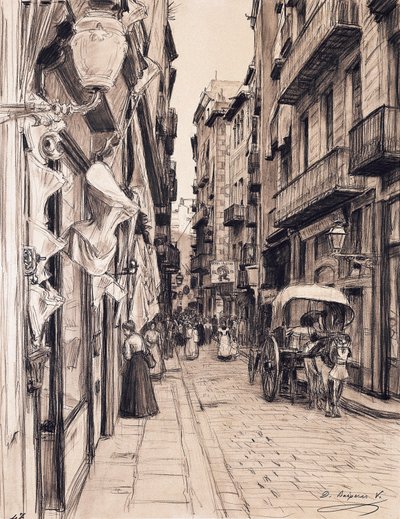Rue Boira vers la place Llana, Barcelone - Dionisio Baixeras Verdaguer