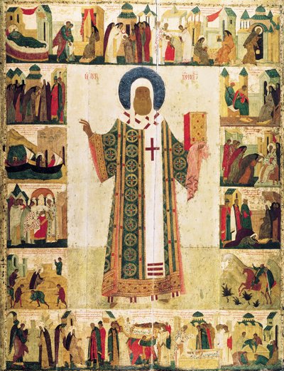 Le métropolite Pierre de Moscou avec des scènes de sa vie - Dionysius