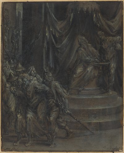 Pilate se lavant les mains alors que le Christ est emmené - Dirck Barendsz