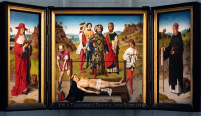Église paroissiale (Parochiekerk Sint-Pieter). Peinture. Dirk Bouts. Le Martyre de Saint Érasme. Vers 1460-1464. - Dirck Bouts