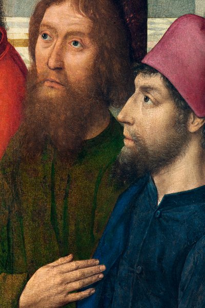 Église paroissiale (Parochiekerk Sint-Pieter). Peinture. La Cène. Dirk Bouts. 1464-1468. (détail) - Dirck Bouts