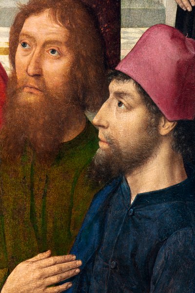 Église paroissiale (Parochiekerk Sint-Pieter). Peinture. La Cène. Dirk Bouts. 1464-1468. (détail) - Dirck Bouts