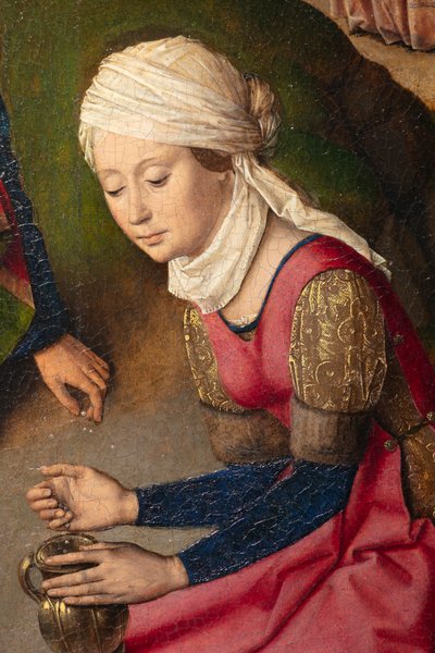 Église paroissiale (Parochiekerk Sint-Pieter). Peinture. La Cène. Dirk Bouts. 1464-1468. (détail) - Dirck Bouts
