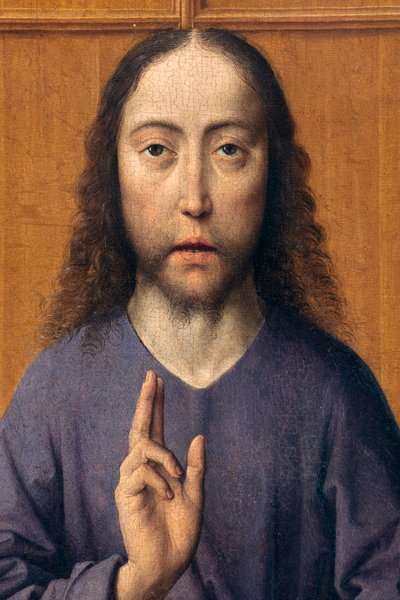 Église paroissiale (Parochiekerk Sint-Pieter). Peinture. La Cène. Dirk Bouts. 1464-1468. (détail) - Dirck Bouts