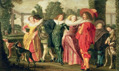 Une promenade dans le jardin, vers 1623 - Dirck Hals