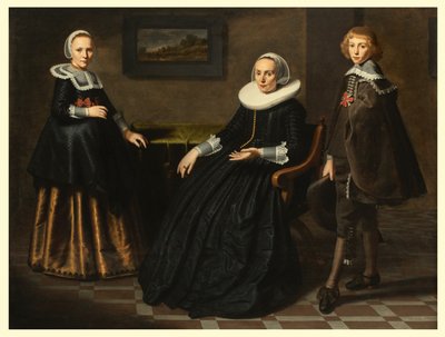 Une mère avec son fils et sa fille, vers 1641-41 - Dirck Santvoort