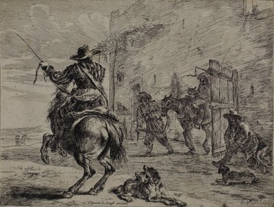 Cheval cabré, près d