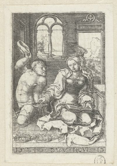 Sainte Élisabeth de Hongrie donnant une aumône à un infirme - Dirck Vellert