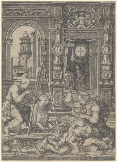 Saint Luc peignant la Vierge, 1526 - Dirck Vellert