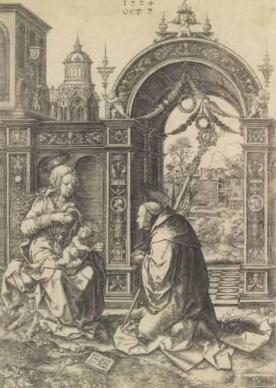 Saint Bernard adorant l