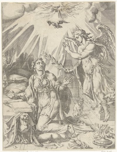 Annonciation - Dirck Volckertsz. Coornhert (attributed to)