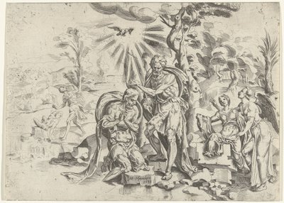 Baptême du Christ - Dirck Volckertsz. Coornhert (attributed to)