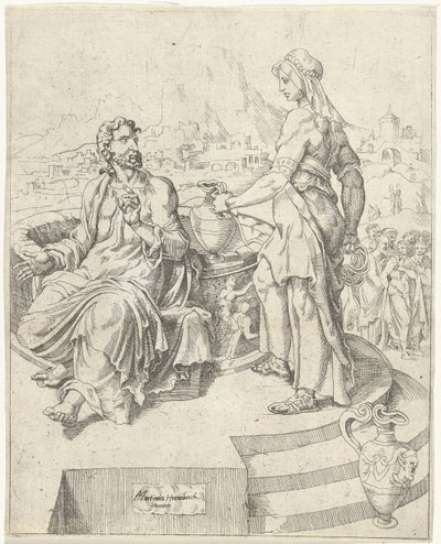 Conversation avec la femme samaritaine (série) - Dirck Volckertsz. Coornhert (attributed to)