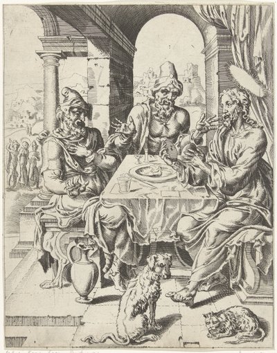 Repas à Emmaüs - Dirck Volckertsz. Coornhert (attributed to)